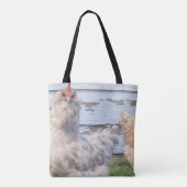 Two Chickens Cute Farm Tote Bag (Achterkant)