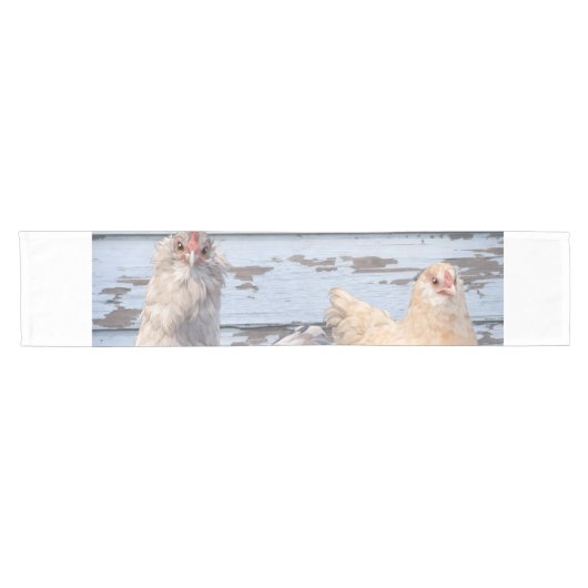 Two Chickens Farmhouse Korte Tafelloper (Horizontaal)