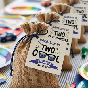 Two Cool Boys 2e Verjaardag Bedankjes Labels
