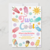 Two Cool Ice Cream Birthday Invitation (Devant)