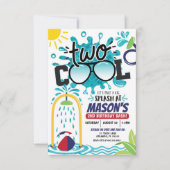 Two Cool Splash Party Birthday Invitation (Devant)