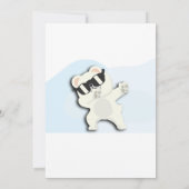 Two Cool Winter Polar Bear dabbing 2nd bday Kaart (Achterkant)