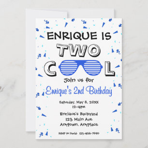 TWO Cool Zonnebril 2e Verjaardagsfeestje Kaart