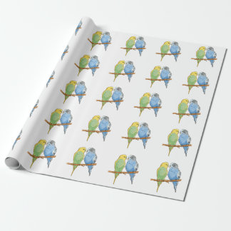 Two cute blue and green Budgies Cadeaupapier