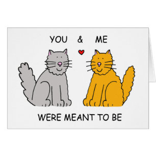 Two Cute Cartoon Cats Valentine