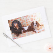 Two Cute Cavalier King Charles Spaniels Sticker (Envelop)