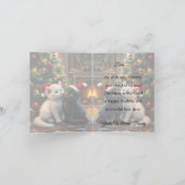 Two cute Christmas kittens with Santa hats Feestdagen Kaart (Binnen)