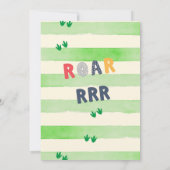 Two Cute, Dinosar 2e invitation d'anniversaire (Dos)