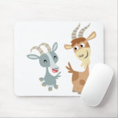 Two Cute Happy Cartoon Goats Mousepad Muismat (Met muis)