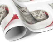 Two Cute Kerstmis Kitten Cadeaupapier (Rol Hoek)