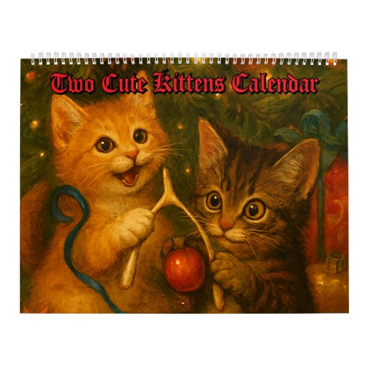 Two Cute Kittens Kalender (Hoes)