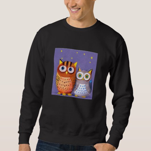 Two cute Owls Trui (Voorkant)