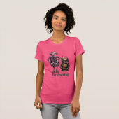 Two Cute Robots Funny T-shirt (Voorkant volledig)