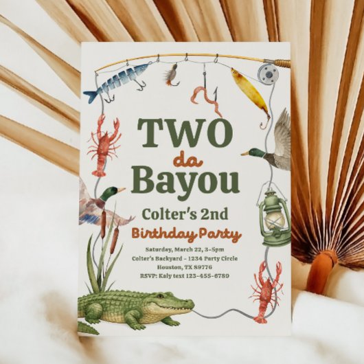 Two Da Bayou Birthday Invitation