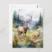 Two Deer Briefkaart (Voorkant / Achterkant)