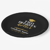 Two Degrees Hotter - Naam - Zwart Goud Afstuderen Papieren Bordje (Gekanteld)