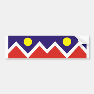 TWO Denver, Colorado Flag Bumpersticker
