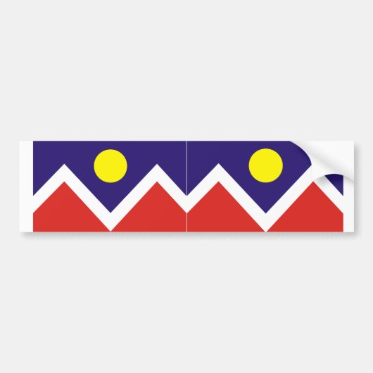 TWO Denver, Colorado Flag Bumpersticker (Voorkant)