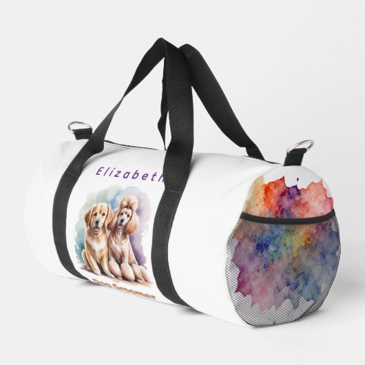 Two Dogs Groomer Personalized Plunjezak (Rechterhoek)