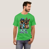 two dogs rocking tee design funny t-shirt (Voorkant volledig)