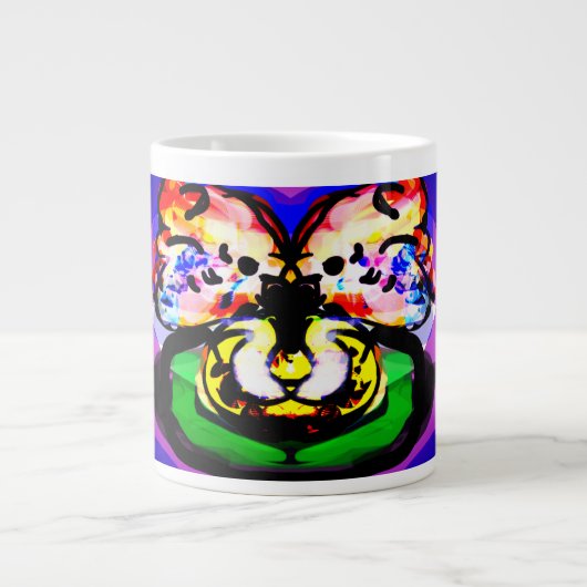 Two Doves  spring  Extra Grote Beker (Voorkant)