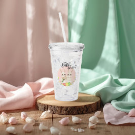 Two Easter Bunnies Personalized Acrylic Tumbler Acryl Drinkbeker