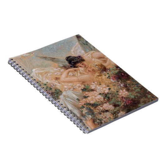 Two Fairies Embracing in a Landscape with a Swan Notitieboek (Rechterzijde)