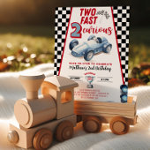 Two Fast 2nd birthday Boy Racer Invitation
