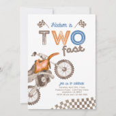 Two Fast Dirt Bike Invitation (Devant)