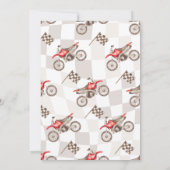 Two Fast Red Dirt Bike Invitation (Dos)