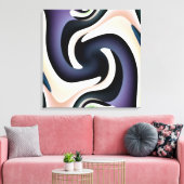 Two Feet Square Abstract Verpakt Canvas (Insitu (Woonkamer))