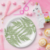 Two Fern Fronds Silhouette Papieren Bordje (Feest)