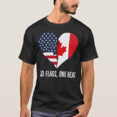 Two Flags One verslaat Canada🇨🇦 Amerika🇺🇸 T-shirt (Voorkant)