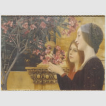 Two Girls & Oleander Bush, by Gustav Klimt