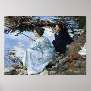 Two Girls Vist, 1912 door John Singer Sargent Poster