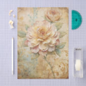 Two Gorgeous Peonies on a Collage Background Tissuepapier (Craft)