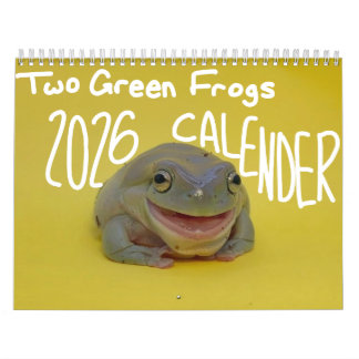 Two Green Frogs' 2026 Calendar Kalender