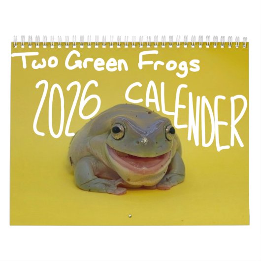 Two Green Frogs' 2026 Calendar Kalender (Hoes)