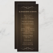 Two Grooms-Gay Bruiloft Landenprogramma Programma (Voorkant / Achterkant)