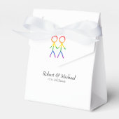 Two Grooms Rainbow Love Bedankdoosjes (Voorkant Zijde)