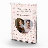 Two Halves of One Heart Anniversary Photo Block Fotoblokken (Rechts)