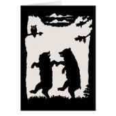 Two Happy Dancing Bears Owl Trees (Devant)