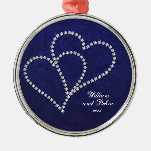 Two Hearts Bonded - Faux Diamond - Ornament (Voorkant)