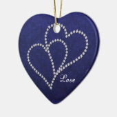 Two Hearts Bonded - Faux Diamond - Ornament (Links)