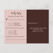 Two Hearts Bruiloft Menu Muziek Keuze RSVP-kaart (Achterkant)