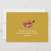 Two Hearts Catholic Flat Save The Date Card (Dos)