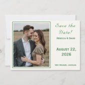 Two Hearts Catholic Flat Save The Date Card (Voorkant)