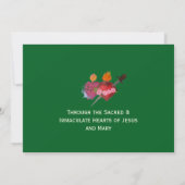 Two Hearts Catholic Flat Save The Date Card (Achterkant)
