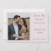 Two Hearts Catholic Flat Save The Date Card (Voorkant)