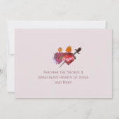 Two Hearts Catholic Flat Save The Date Card (Achterkant)
